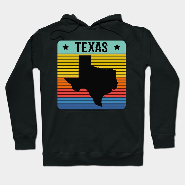 Texas Vintage Retro Style State Texan Hoodie by Foxxy Merch